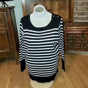 Ana Striped Sweater Size 1X Plus Size